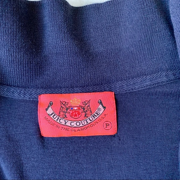 Juicy Couture navy long sleeve polo size S/P - Picture 6 of 7